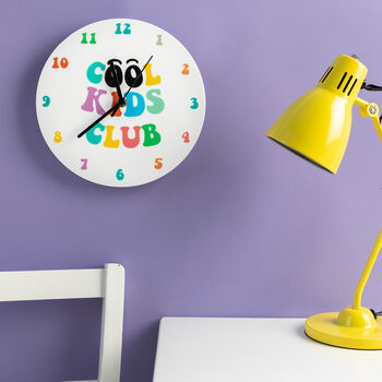 Cool Kids Club Bright Bedroom Wall Clock, 2 of 2
