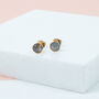 Savanne Gold Plated And Labradorite Stud Earrings, thumbnail 1 of 4