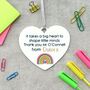 Teacher Thank You Gift, Personalised Heart With Rainbow Keepsake, thumbnail 6 of 10