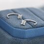 Tiny Hydrangea Cz Flower Huggie Hoop Earrings, thumbnail 3 of 12