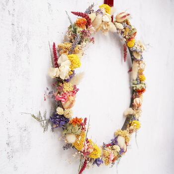 'Ceres' Handmade Dried Flower Wreath, 4 of 7