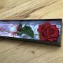 Valentines Flower Gift Artificial Silk Boxed Red Rose, thumbnail 2 of 9