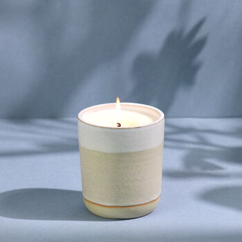Handmade Lavender Bergamot Ceramic Candle, 2 of 5