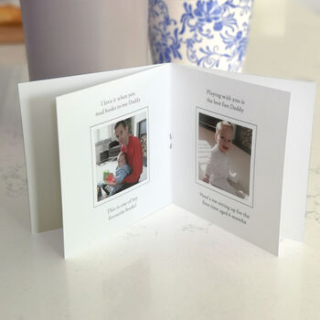 First Father's Day Daddy And Me Personalised Card Book, 4 of 6