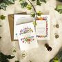 Colourful Rainbow Flowers Folded Wedding Invite, thumbnail 1 of 9