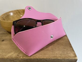 Personalised Pink Leather Sunglasses Case, 3 of 12