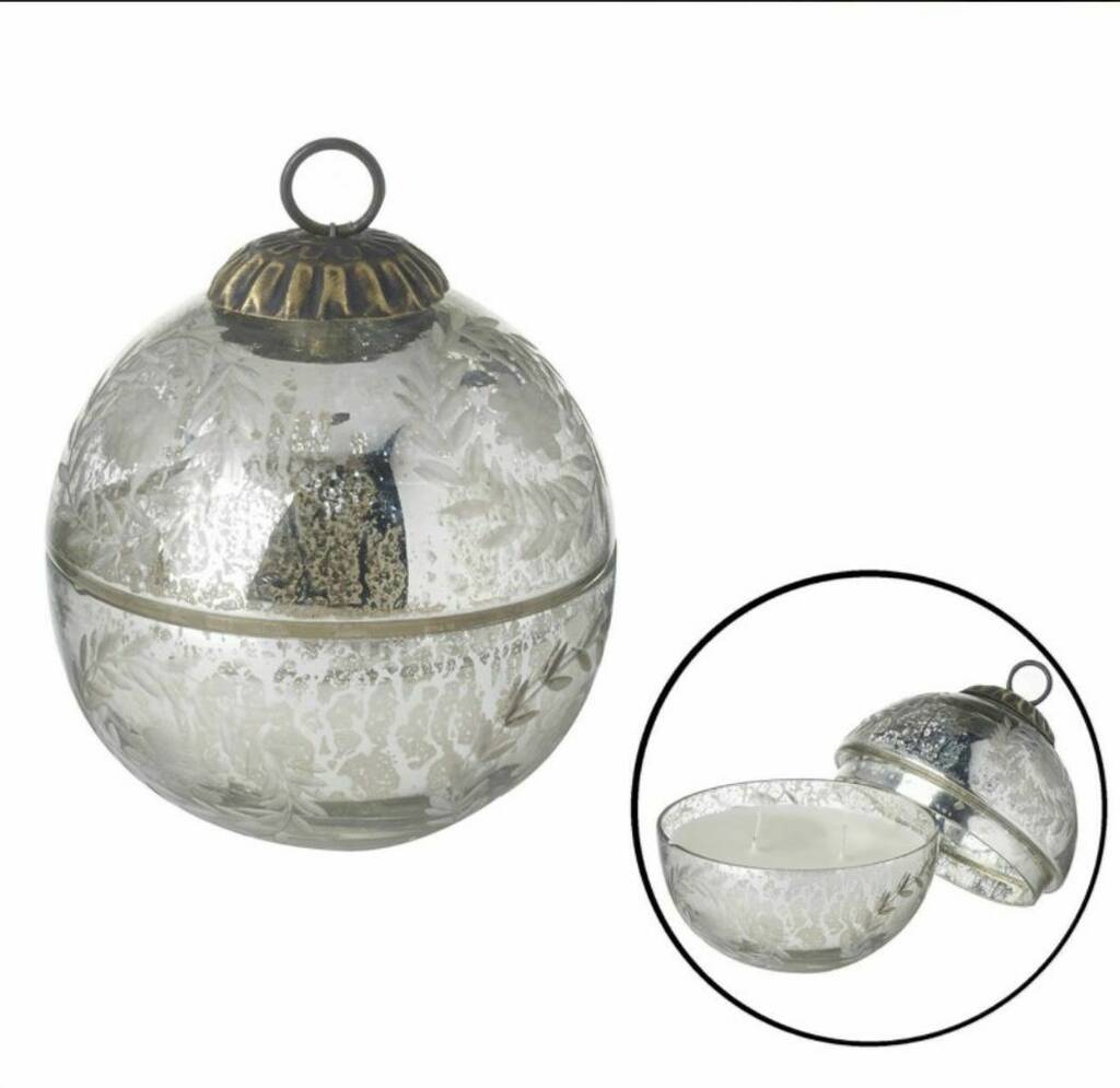 Mercury Glass Scented Candle Bauble By Ella James