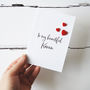 Personalised Valentine's Day Hearts Acrylic Card, thumbnail 1 of 3