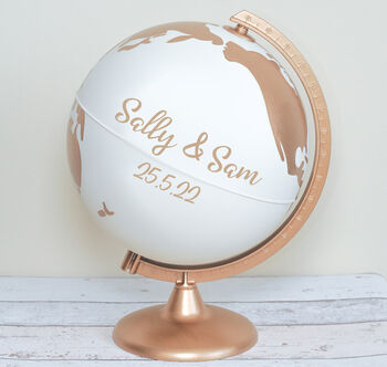 Personalised Couples Hand Painted Globe, 5 of 7