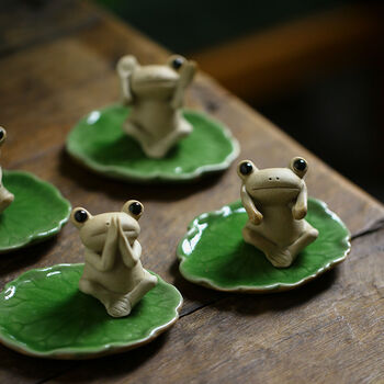 Handmade Frog Ceramic Tea Ornaments, 4 of 12