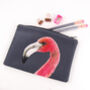 Flamingos Printed Silk Zipped Bag, thumbnail 6 of 6