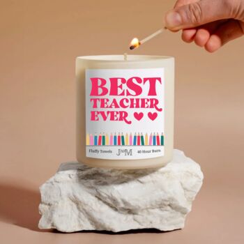 Best Teacher Ever Candle For Teacher Appreciation End Of Year, 3 of 6