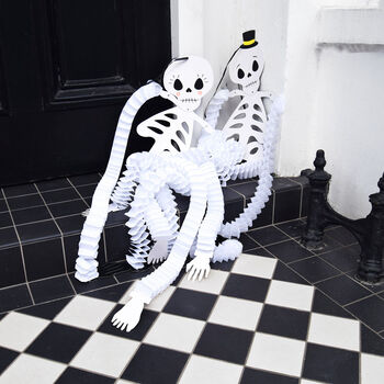 Halloween Skeleton Paper Hanging Decorations Two Pack, 4 of 6