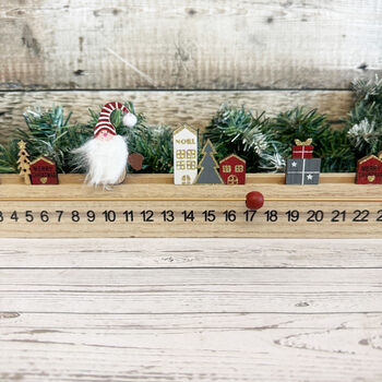 Wooden Christmas Santa Advent Calendar Countdown, 8 of 8