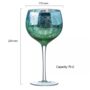 Peacock Blues Electroplated Gin Glass, thumbnail 2 of 6