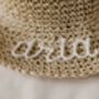 Girls Personalised Woven Straw Sun Hat, thumbnail 3 of 5