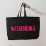 Oversized Tote Bag. Weekending Bag. Big Canvas Shopper, thumbnail 4 of 4