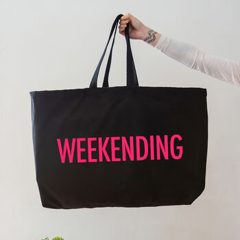 Oversized Tote Bag. Weekending Bag. Big Canvas Shopper, 4 of 4