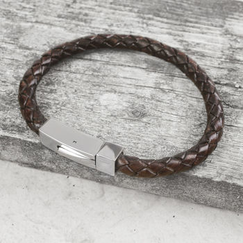 Personalised Hidden Message Leather Bracelet, 8 of 10