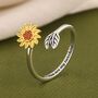 Sterling Silver Adjustable You Are My Sunshine Ring, thumbnail 1 of 5