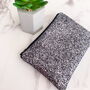 Gunmetal Glitter Clutch Bag, thumbnail 1 of 2