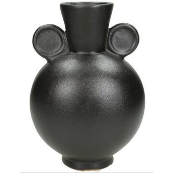 Vase Black W/Handles, 2 of 3