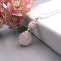 Pink Opal And Rose Quartz Necklace October Birthstone, thumbnail 3 of 4