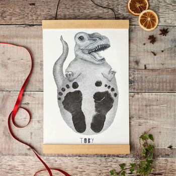 Personalised Baby Dinosaur Footprint Kit, 3 of 8