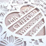 Personalised Wedding Day Papercut Heart Card, thumbnail 3 of 6