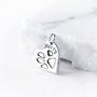 Personalised Pet Paw Print Silver Charm, thumbnail 2 of 9