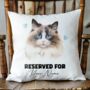 Personalised Cat Reserved For Cushion Cover, thumbnail 8 of 12