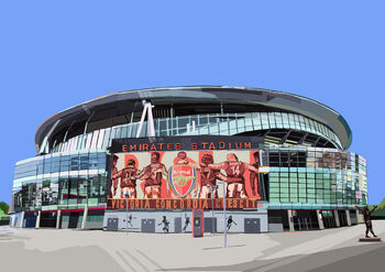 Emirates Stadium, Arsenal F.C. Illustration Print, 2 of 2