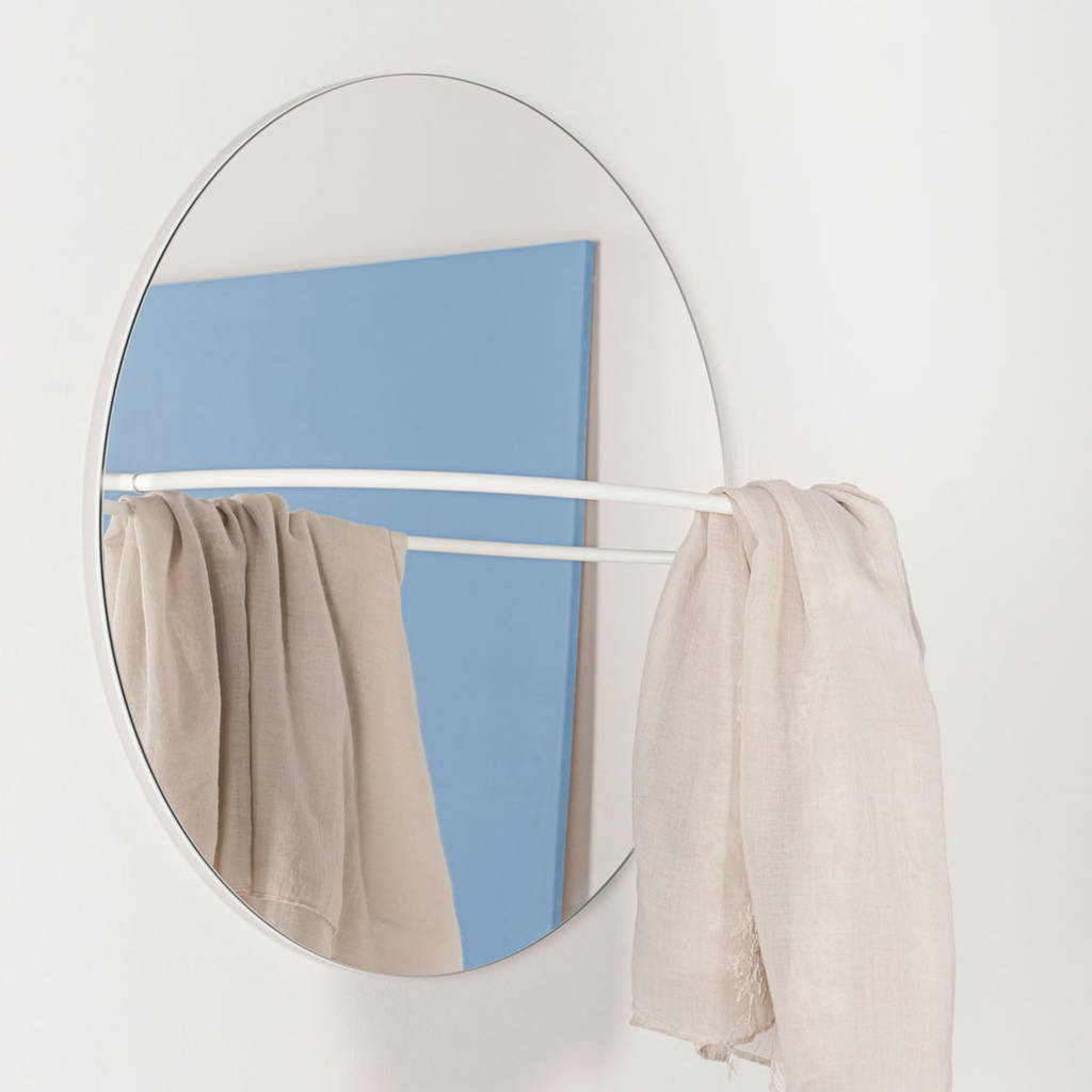 Wall Mirror With Steel Loop Hanging Rail By Lime Lace