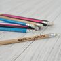 Engraved Personalized Mix Colours Pencils, thumbnail 1 of 10