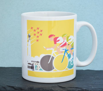 Tour De France Cycling Mug And Coaster Set, 3 of 4