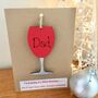 Personalised Red Wine Funny Card Tree Decoration, thumbnail 3 of 5