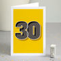 Graphic 30th Birthday Card, thumbnail 1 of 4