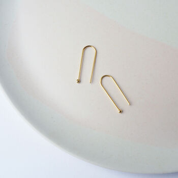 Large Arc Earrings In Gold, 4 of 4