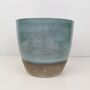 Semi Glazed Ocean Blue Ceramic Indoor Plant Pots, thumbnail 1 of 3