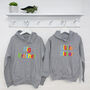 Multicoloured Brother Sister Hoodie Set, thumbnail 3 of 4