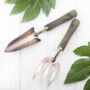 Personalised Luxe Copper Trowel And Fork, thumbnail 2 of 4