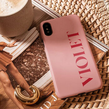 Blush Personalised Name Phone Case, 6 of 9