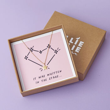 Written In The Stars Sterling Silver Star Valentines Necklace, 5 of 8