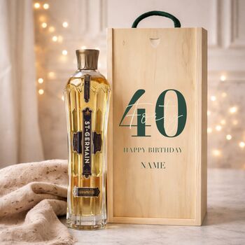Personalised 40th Birthday Aperitif Gift Set With Custom Lid, 4 of 11