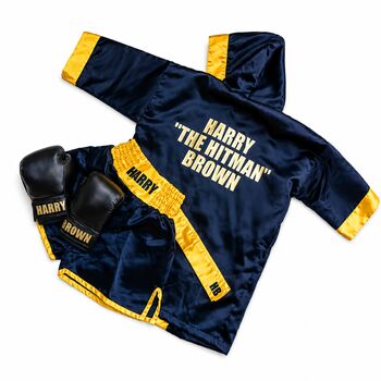 Personalised Boxing Robe And Shorts Set, 3 of 10