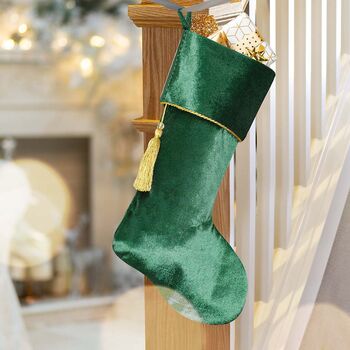 Luxury Plush Velvet Christmas Stockings, 3 of 4