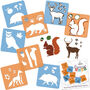 Drawing Stencils For Kids Forest Animals With Brushes, thumbnail 2 of 3