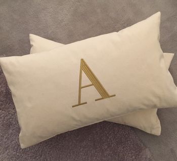 Personalised Embroidered Initial Cushion, 5 of 10