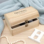 Personalised New Baby Wooden Keepsake Chest, thumbnail 6 of 10