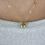 Heart Initial And Diamond Necklace Gold, thumbnail 4 of 6